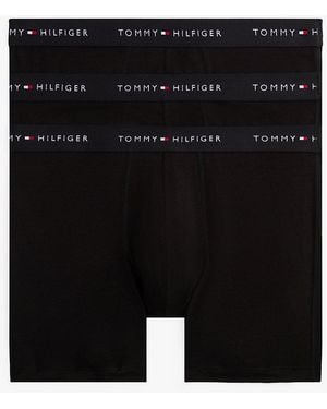 Tommy Hilfiger 3-Pack Signature Logo Waistband Boxer Briefs - Black