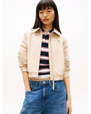 Tommy Hilfiger Veste Tommy Badge Déperlante En Sergé - Blanc