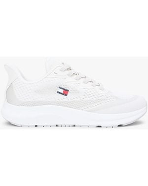 Tommy Hilfiger Jacquard Knit Logo Trainers - White