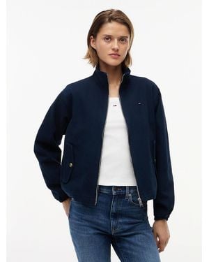 Tommy Hilfiger Peached Canvas Zip-thru Jacket - Blue