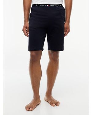 Tommy Hilfiger Jersey Logo Shorts - Blue