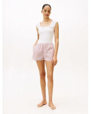 Tommy Hilfiger Essential Cadeauset Met Pyjama En Slaapmasker - Roze