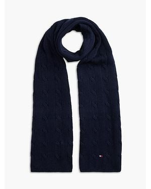 Tommy Hilfiger Essential Cable Scarf - Azul