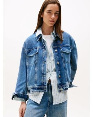 Tommy Hilfiger Oversized Short Denim Jacket - Blue