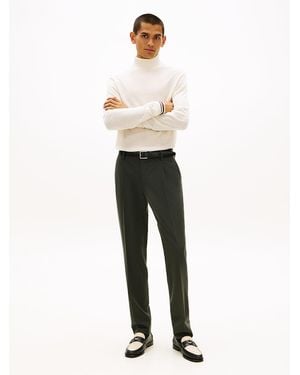 Tommy Hilfiger Technical Twill Trousers With Wool - White