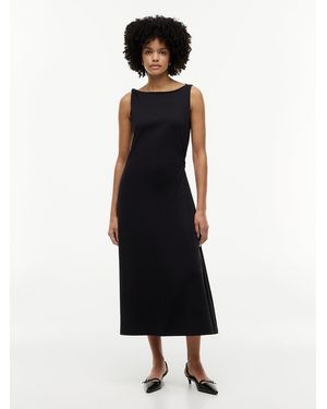Tommy Hilfiger Knot Interlock Knit Midi Dress - Black
