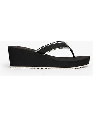 Tommy Hilfiger Th Monogram Wedge Flip-flops - White