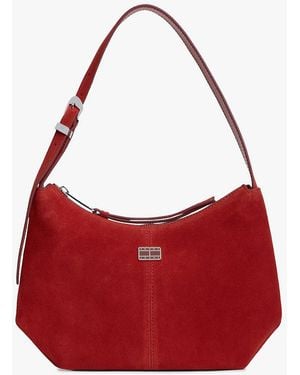 Tommy Hilfiger Suede Slouch Shoulder Bag - Red