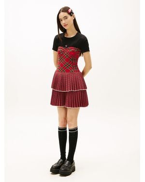 Tommy Hilfiger Tommy Girl Tartan Check Tiered Mini Dress