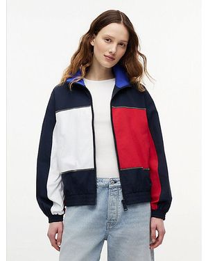 Tommy Hilfiger Cortavientos Oversize De Regata Con Logo - Rojo