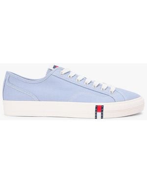 Tommy Hilfiger Archive Flag Stripe Canvas Trainers - Blue