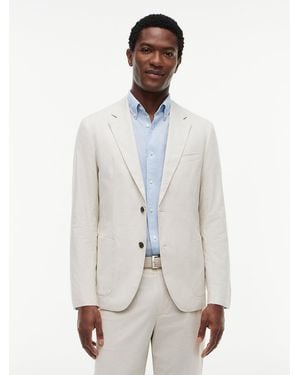 Tommy Hilfiger New York Label Regular Fit Dobby Blazer - White