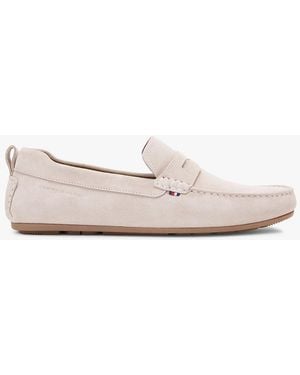 Tommy Hilfiger Suede Cleat Driver Shoes - White