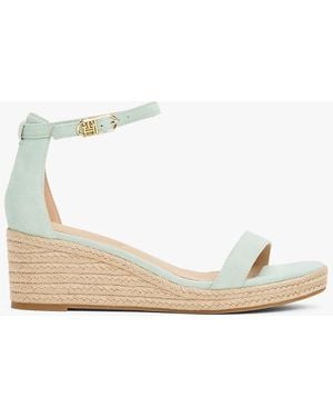Tommy Hilfiger Suede Wedge Espadrilles - Natural