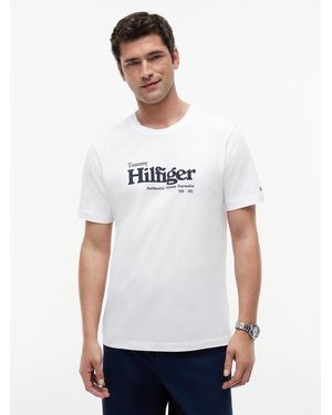 Tommy Hilfiger Logo Graphic Jersey T-Shirt - White