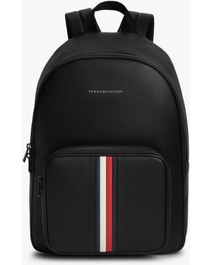 Tommy Hilfiger Signature Tape Logo Dome Backpack - Black