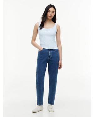 Tommy Hilfiger Ultra High Rise Tapered Mom Jeans - Blue