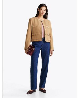 Tommy Hilfiger Straight Leg Jeans Mit Mittelhohem Bund - Blau