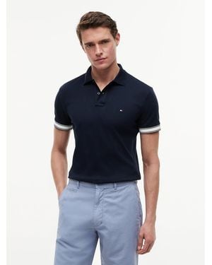 Tommy Hilfiger Slim Fit Fluid Cotton Polo Shirt - Blue