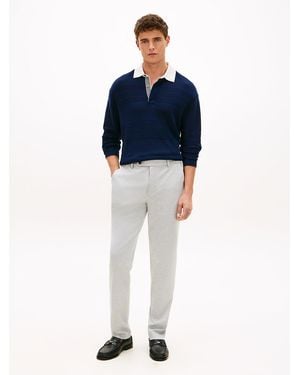 Tommy Hilfiger New York Label Straight Leg Trousers - Blue