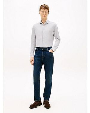 Tommy Hilfiger Jeans Met Whiskers En Rechte Fit - Blauw