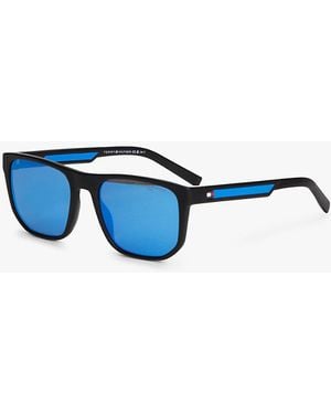Tommy Hilfiger Lunettes De Soleil Carrées - Bleu