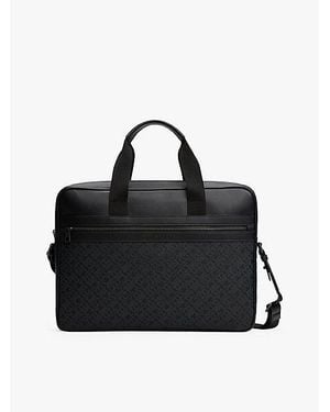 Tommy Hilfiger Maletín Para Portátil Con Monogramas Th - Negro