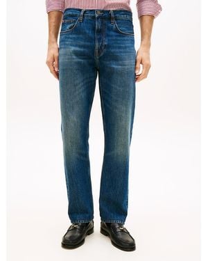 Tommy Hilfiger Dover Whiskered Regular Straight Leg Jeans - Blue