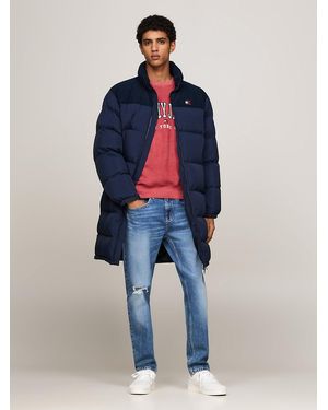 Tommy Hilfiger Doudoune Alaska En Duvet Et Velours Côtelé - Bleu