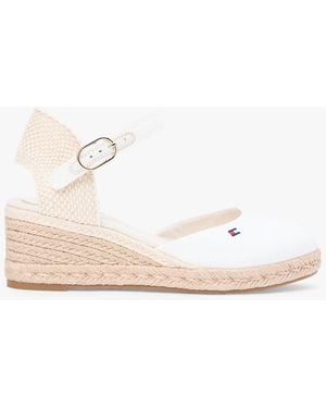 Tommy Hilfiger Canvas Wedge Espadrilles - Natural