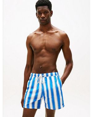 Tommy Hilfiger Halflange Zwemshort Met Print - Blauw