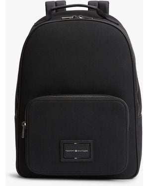 Tommy Hilfiger Logo Patch Dome Backpack - Black