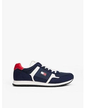 Tommy Hilfiger Zapatillas Con Mezcla De Texturas - Azul