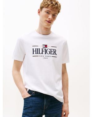 Tommy Hilfiger Tonal Logo Embroidery T-shirt - White