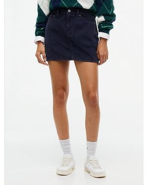 Tommy Hilfiger Minifalda De Pana - Azul