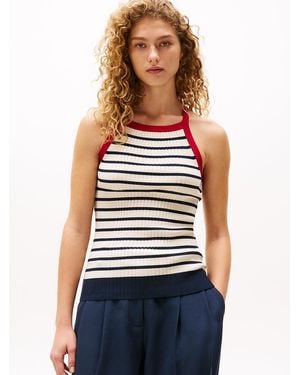 Tommy Hilfiger The Sofia Capsule Slim Sleeveless Knit Top - Blue