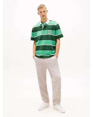 Tommy Hilfiger Sonny Tapered Leg Linen Blend Chinos - Green