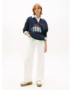 Tommy Hilfiger Claire High Rise Wide Leg Jeans - Blue