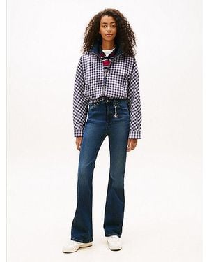 Tommy Hilfiger Vaqueros Sylvia Acampanados De Talle Alto - Azul