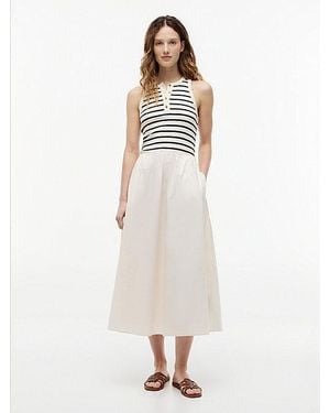Tommy Hilfiger Tone Button Sleeveless Maxi Dress - White