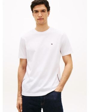Tommy Hilfiger Global Stripe Side Seam Jersey T-Shirt - White