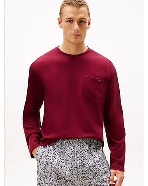 Tommy Hilfiger Original Lounge-Langarmshirt - Rot