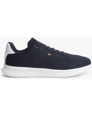 Tommy Hilfiger Lightweight Jacquard Knit Trainers - Blue