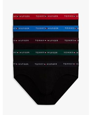 Tommy Hilfiger Pack De 5 Calzoncillos Slip Signature - Negro