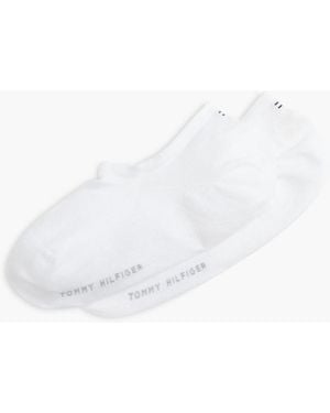Tommy Hilfiger 2-Pack Anti-Slip Heel Footie Socks - White