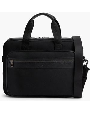 Tommy Hilfiger Removable Strap Textile Laptop Bag - Black