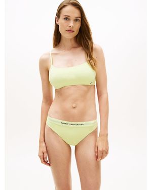 Tommy Hilfiger Essential Tonal Logo Unpadded Bralette - Yellow