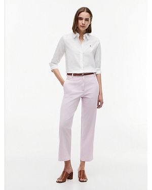 Tommy Hilfiger Slim Straight Leg Fit Chinos Mit Stückfärbung - Pink