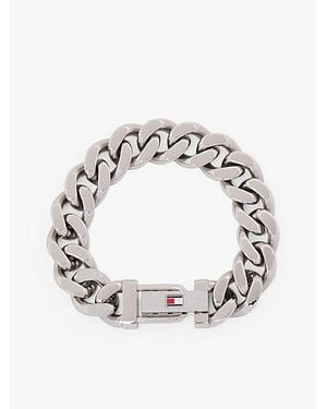 Tommy Hilfiger Pulsera De Eslabones En Acero Inoxidable - Metálico