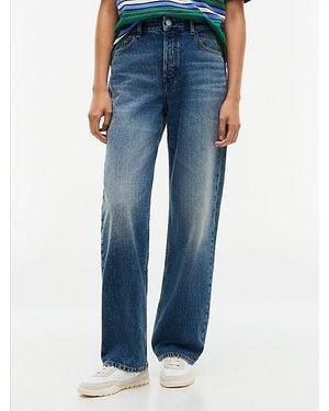 Tommy Hilfiger Layla High Rise Straight Jeans Met Fading - Blauw